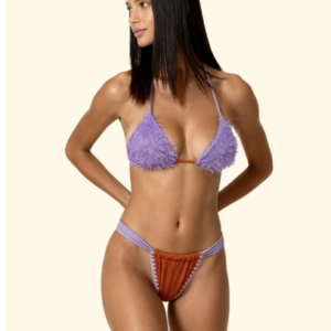 Bikini Donna F**K Triangolo con Slip Brasiliano Fisso Arancione SW1121-OR