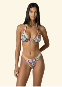 Bikini Donna F**K Triangolo Alto con Slip Americano Fisso Fantasia SW0170X10