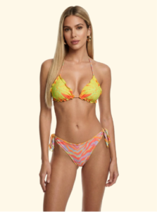 Bikini Donna F**K Triangolo con Slip Regolabile Fantasia SW2503-X35