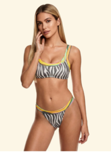 Bikini Donna F**K Top Fisso con Slip Americano Fisso Fantasia SW0171-X10
