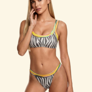 Bikini Donna F**K Top Fisso con Slip Americano Fisso Fantasia SW0171-X10