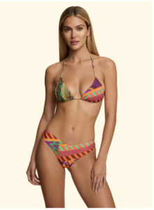 Bikini Donna F**K Triangolo con Slip Americano Fisso Fantasia SW2102-X11
