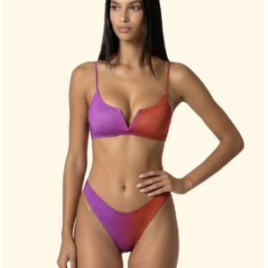 Bikini Donna F**K Top con Ferretto e Slip Americano fisso Fantasia SW1852-X81
